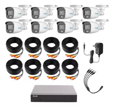 Kit Hilook Hikvision 8 CAM Audio + Disco de 1TB