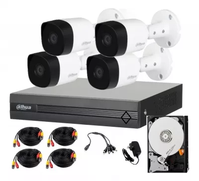 Kit Dahua 4 Camaras Metalicas